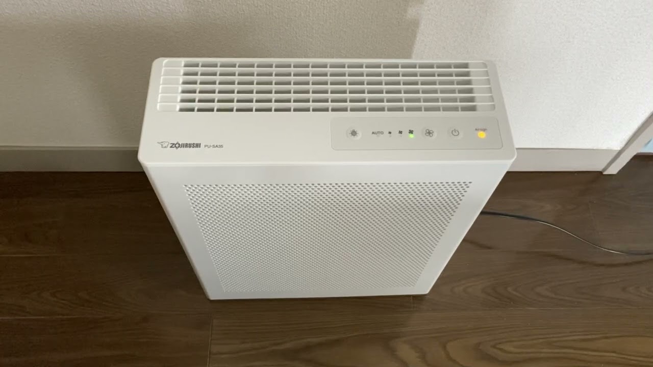 象印 空気清浄機 PU-SA35の稼働音 標準コース - YouTube