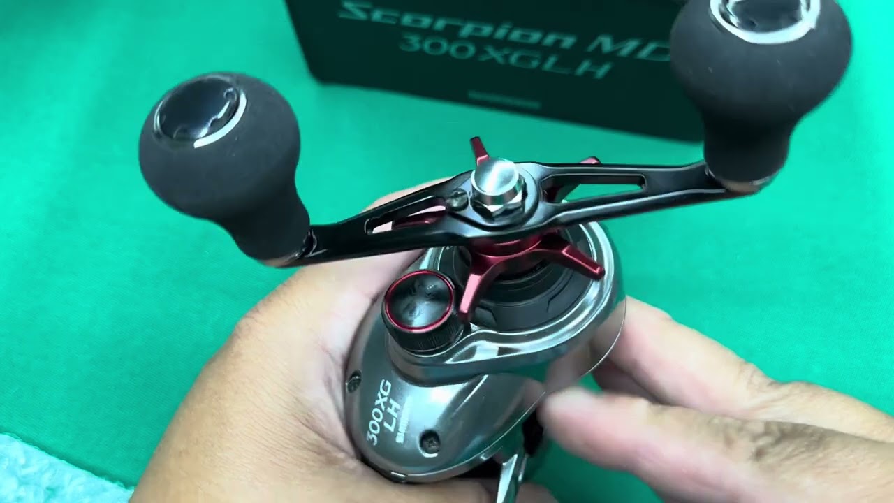 21 SHIMANO SCORPION MD Low Profile Reel 300XGLH - YouTube