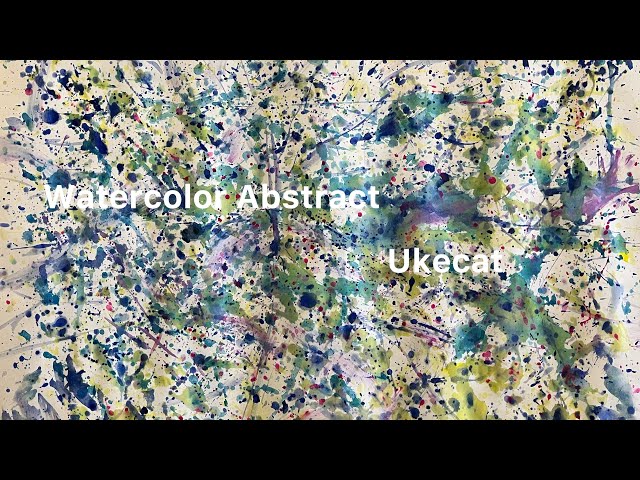 透明水彩で描く 抽象画 ポロック風 スパッタリングの練習 - YouTube