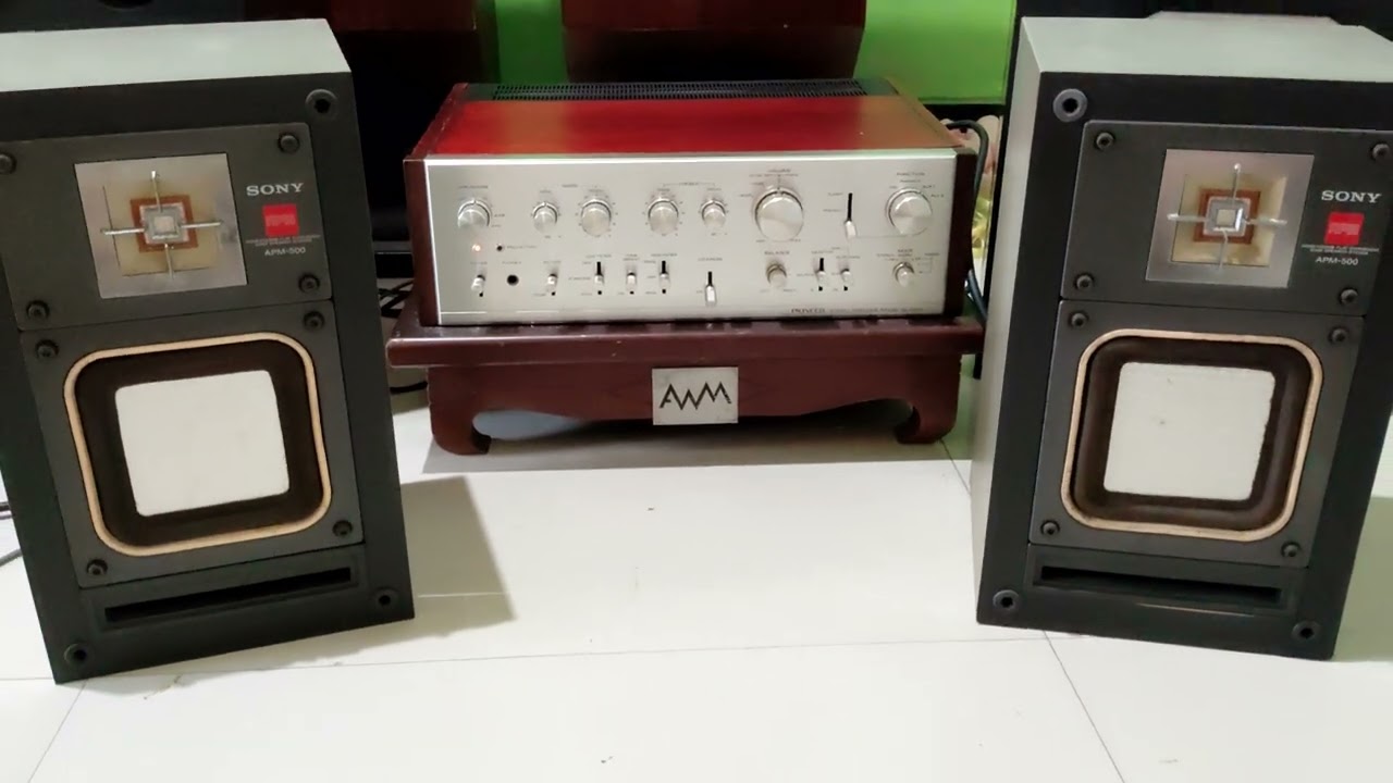 Sony APM-500 speaker old school with Pioneer SA-9100 - YouTube