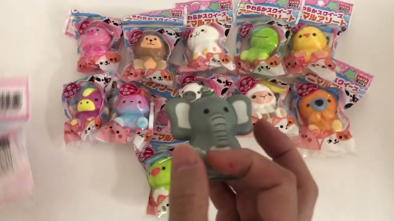 商品紹介】やわらかスクイーズ アニマルアソート IMIOX33140 - YouTube