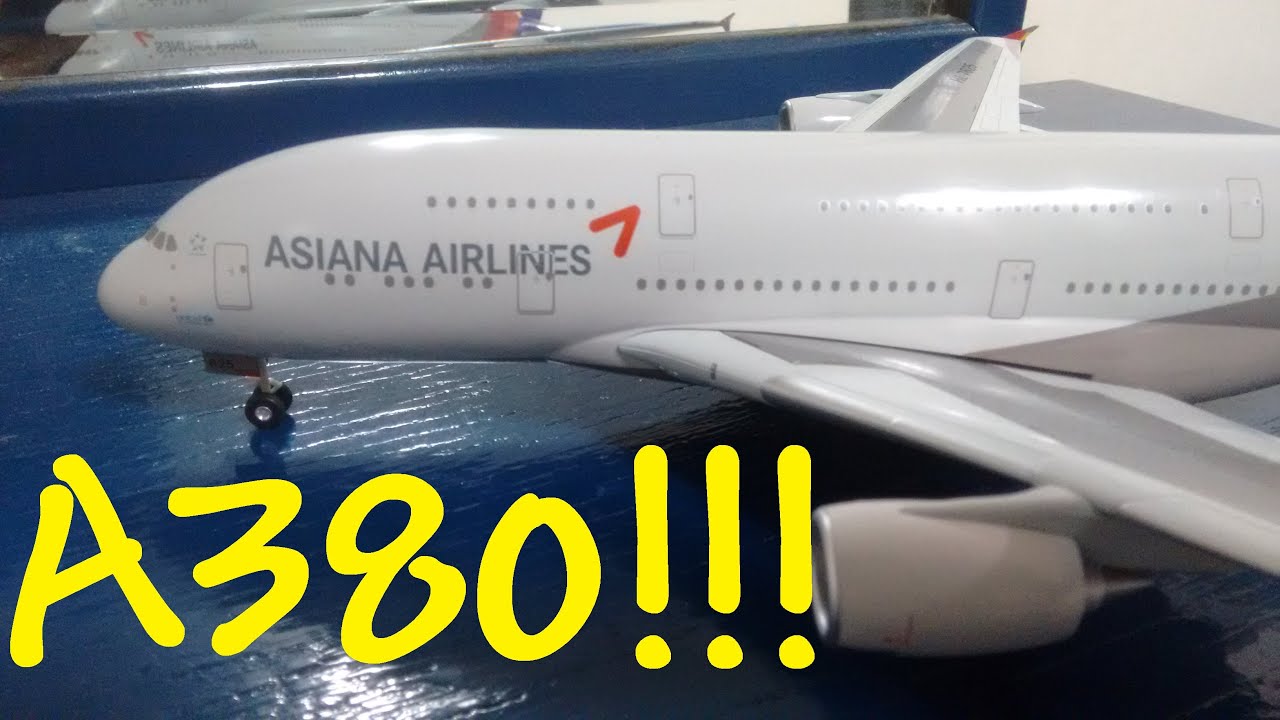Asiana Airlines A380 1:200 Model Hogan - YouTube