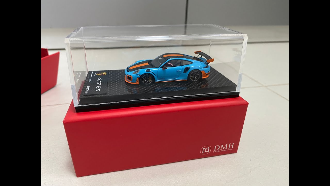 DMH Porsche 911 GT2 RS 991 Gulf Blue Limited to 100pcs Unboxing 1