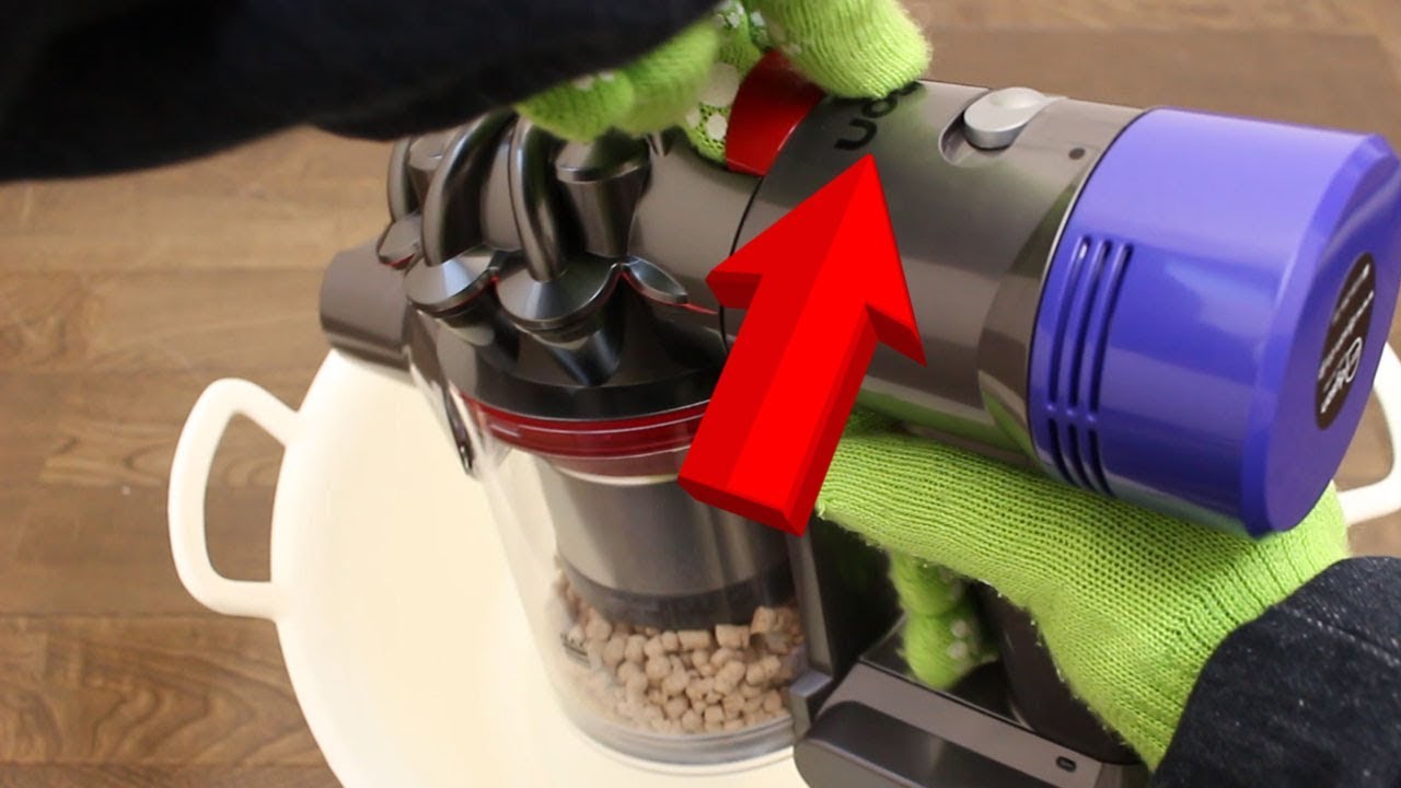 Dyson V7 Slim ゴミの捨て方とクリアビンのお手入れ方法 - YouTube