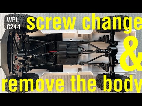 WPL C24 ボディの外し方とタッピングネジの交換について HILUX BODY