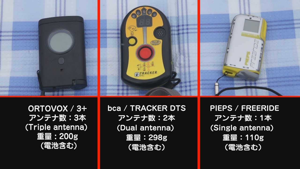 雪崩ビーコン比較 Avalanche Beacon Search - YouTube