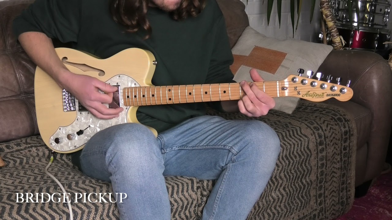 Aria pro II Backaroo thinline Telecaster 1976 Matsumoku - YouTube