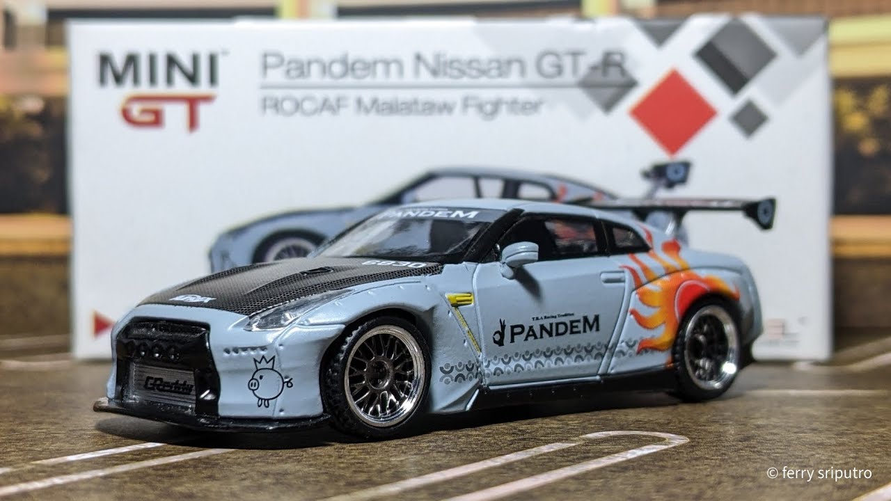 MINI GT No. 98 Pandem Nissan GT-R ROCAF Malataw Fighter - YouTube