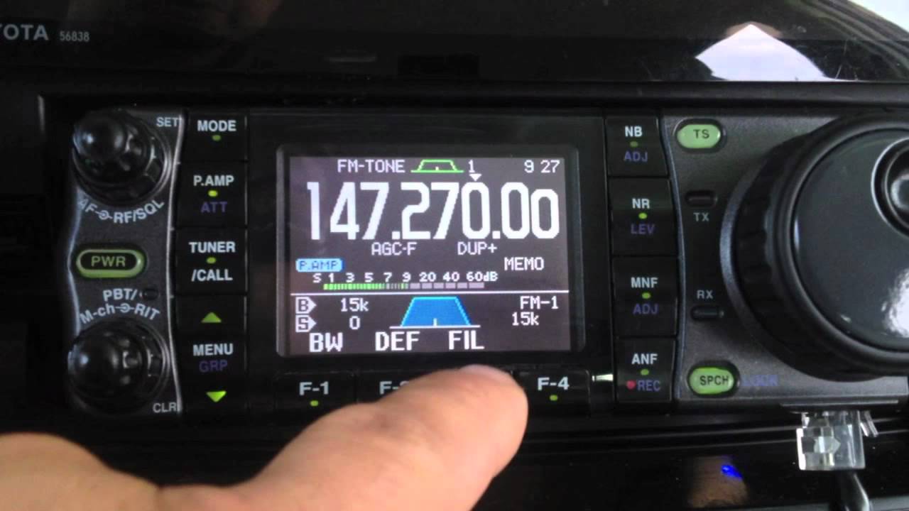 Adjusting TBW for FM repeaters on IC-7000! - YouTube