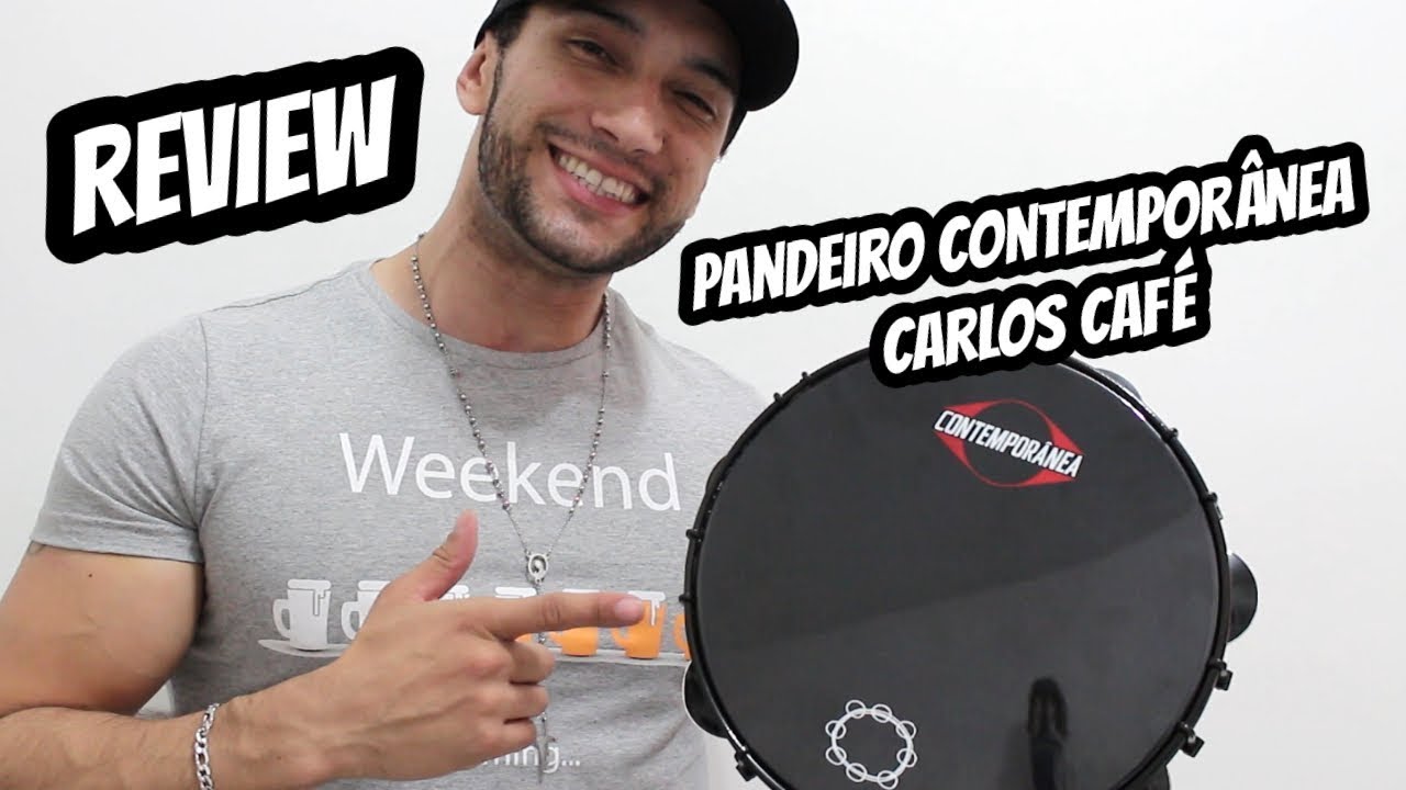 Pandeiro Black Contemporânea Carlos Cafe Unboxing Review e Teste