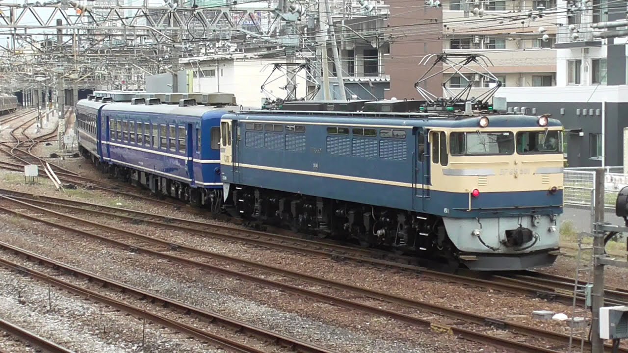 2024年4月23日 電気機関車 EF65 501 による旧型客車 2両と12系客車 4両