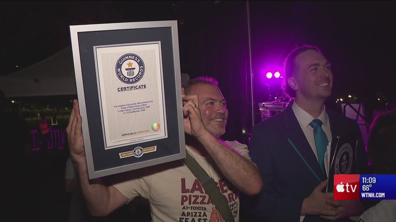 New Haven claims Guinness World Record for largest pizza party