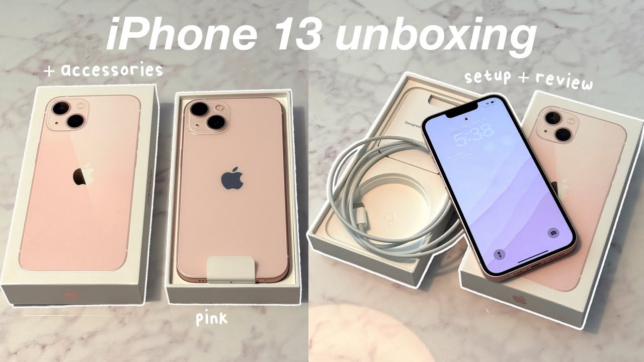 iPhone 13 Pink Unboxing & Review 2024 ☁️🤍 (128GB) + accessories
