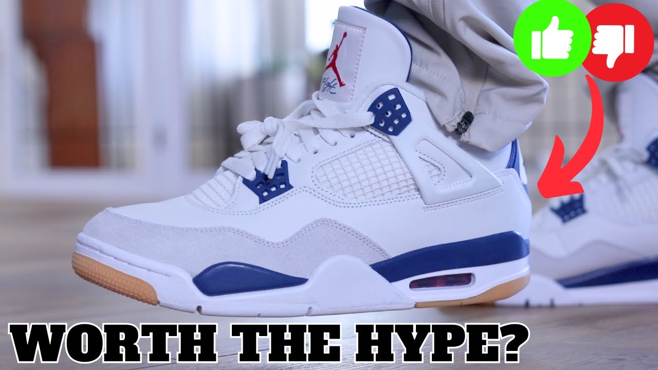Worthy Buying? Nike SB x Air Jordan 4 'Navy' Review - YouTube
