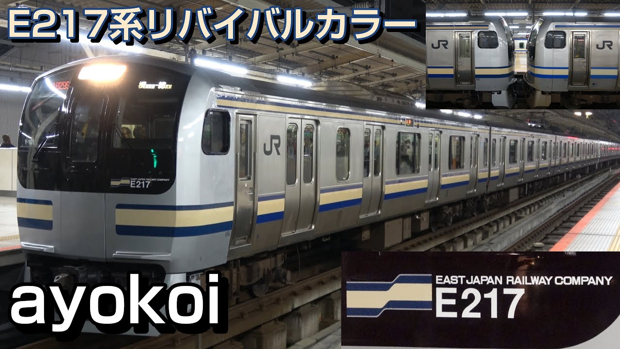 E217系 撮影会用登場時リバイバルカラー Y-101編成 営業運転 - YouTube