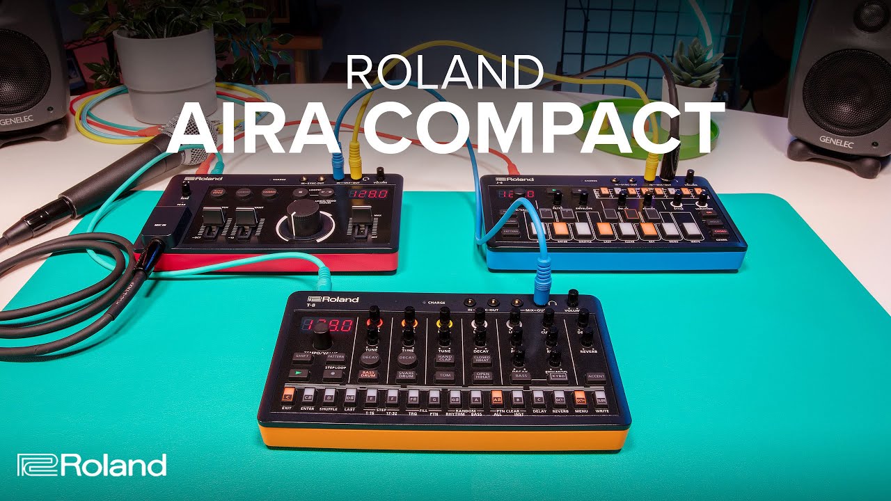 Roland AIRA Compact E-4 + ダイナミックマイク + 電源アダプター