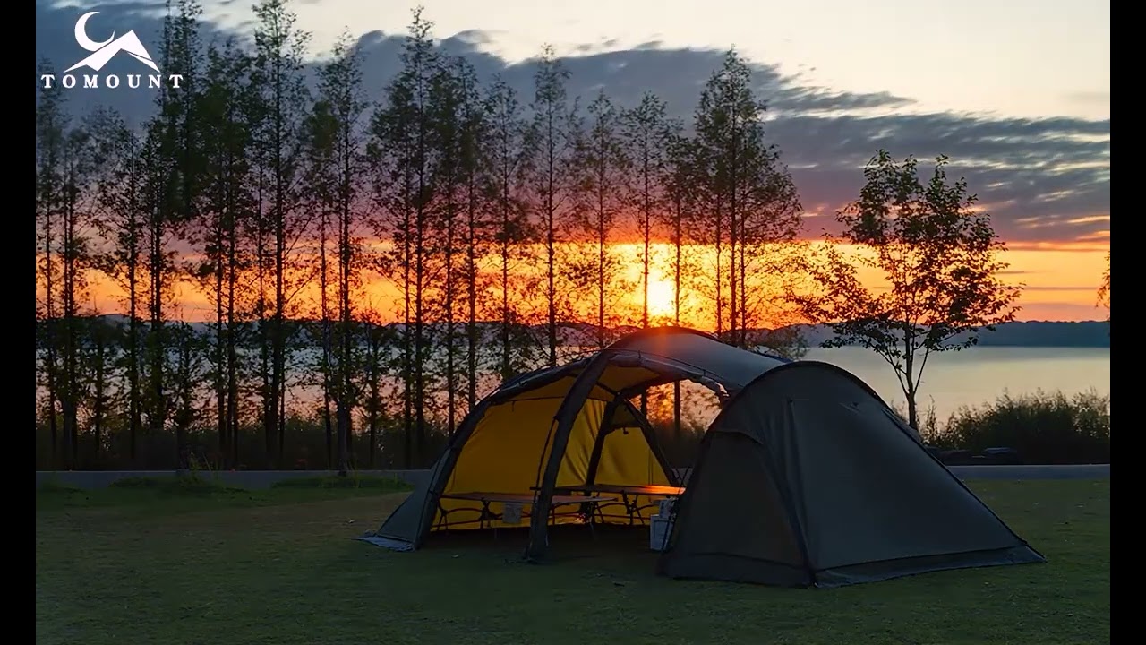 TOMOUNT トンネルテント 2ルームテント インナー付き グランドシート