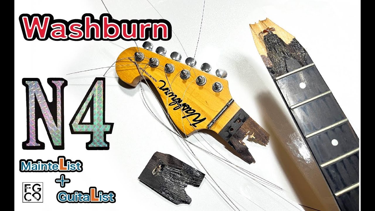ネックの折れたWashburn「N4」 を修復しました。 Repaired the neck of