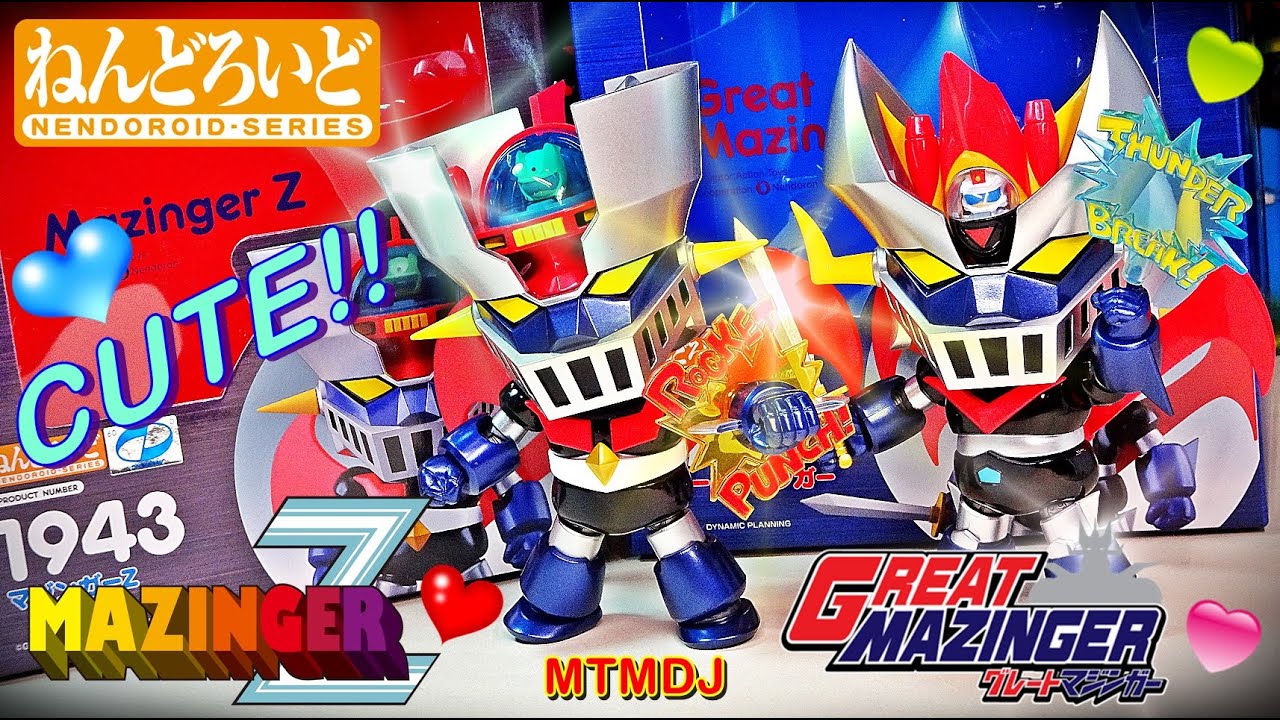 Mazinger Z & Great Mazinger Nendoroid Action Figure SD Unboxing