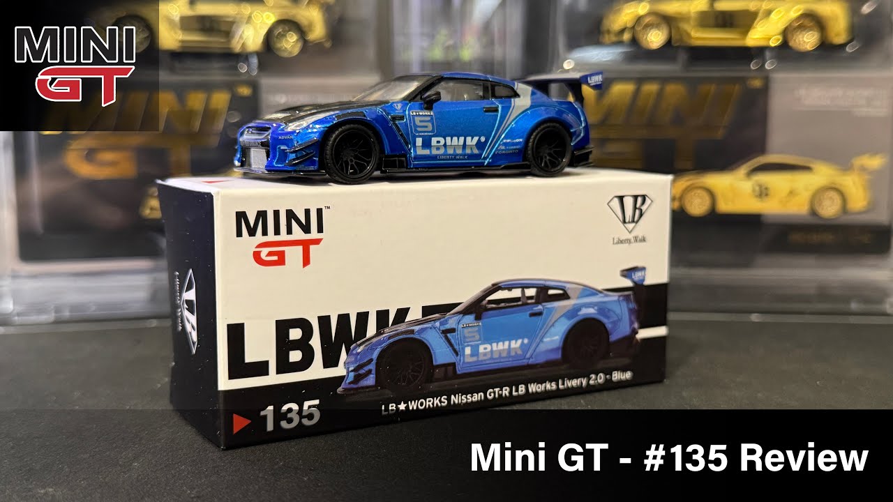 Mini GT - LB WORKS Nissan GT-R Blue, LB Work Livery 2.0 #135
