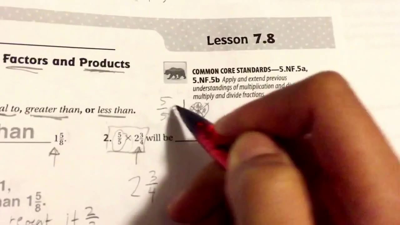 7-8: Compare Mixed Number Factors and Products - YouTube