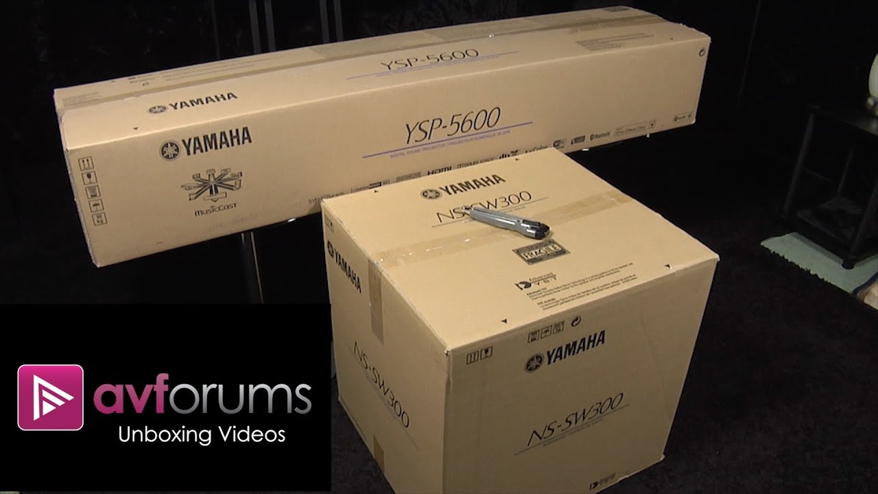 First Look Unboxing of Yamaha YSP-5600 Atmos Soundbar - YouTube