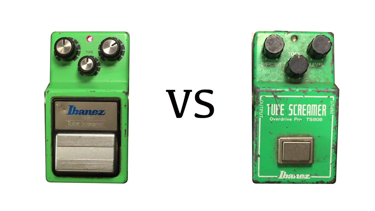 Ibanez Tube Screamer 1983 TS9 vs 1981 TS 808 - YouTube