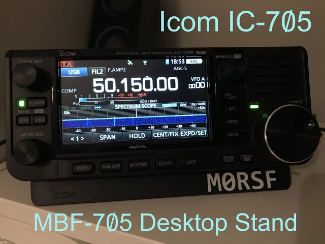 Icom IC-705 MBF-705 Desktop Stand - YouTube