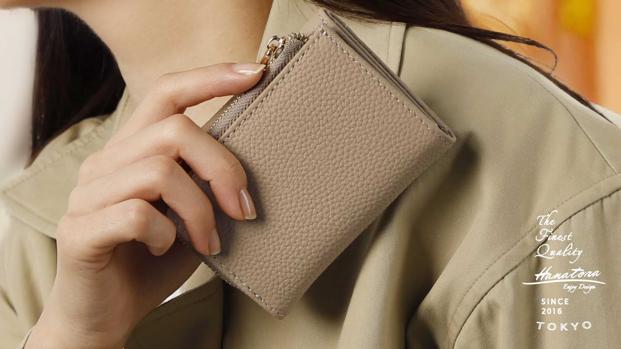 珠玉の本革 コンパクトでコロンとかわいい 三つ折り財布 『NODOKA