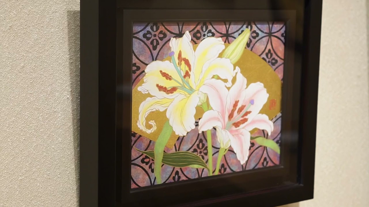 日本画】作品「百合図」のご紹介/Japanese painting introduction