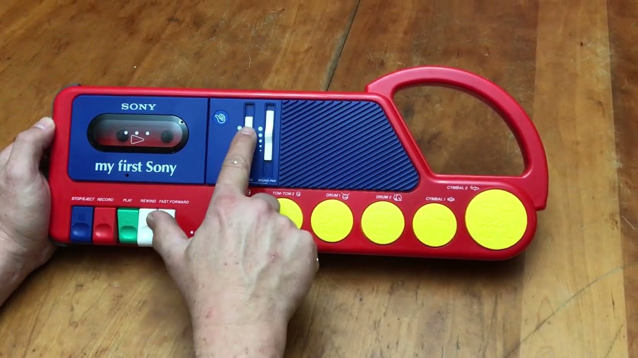 Vintage My First Sony TCM-4040 Cassette Recorder with Sound Pads