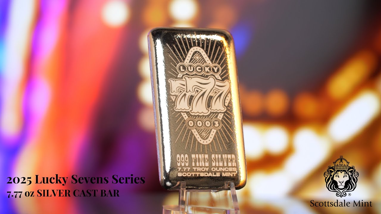 2025 Lucky Sevens Series | 7.77 oz .999 Fine Silver Cast Bar