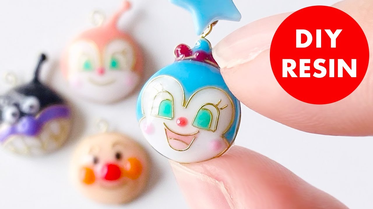 Resin&Wire】Dokinchan - How to make Kokinchan charm(Anpanman