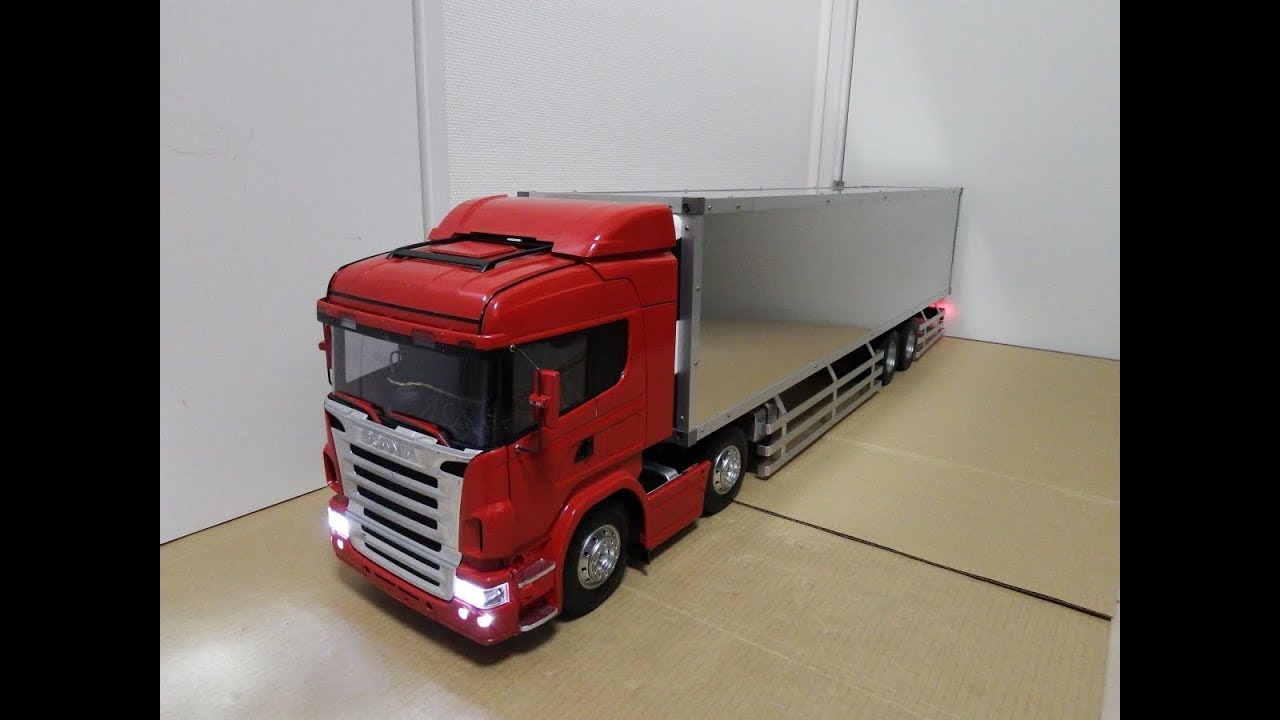 タミヤ ラジコントレーラー ロングデッキトラック製作 - YouTube