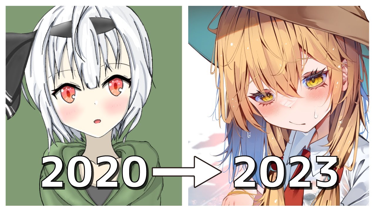 3年半】高校生からのイラスト成長記録 - YouTube