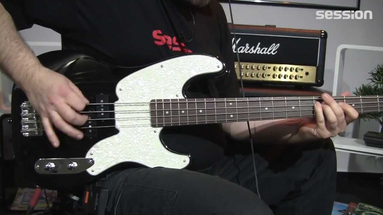SQUIER BY FENDER Mike Dirnt Precision Bass RW BLK - YouTube