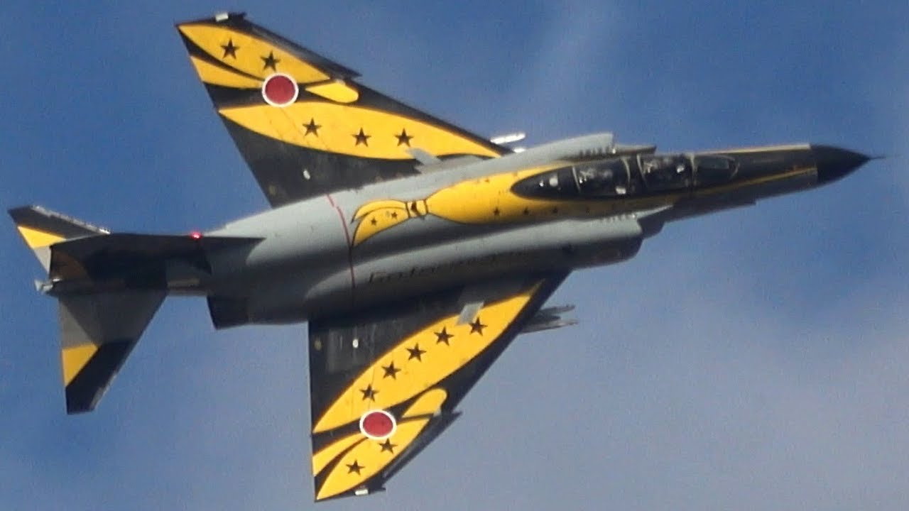 百里基地航空祭2019 F-4EJ改 機動飛行 模擬空対地射爆撃 JASDF Phantom