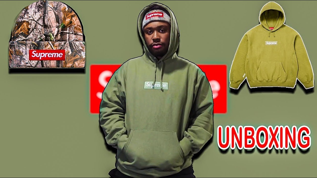 Supreme Box Logo 2025 Hoodie 'Light Olive' & New Era Box Logo