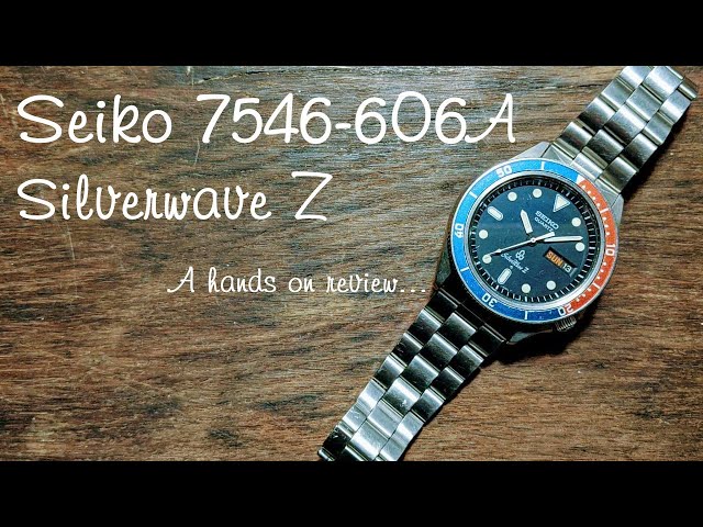 Seiko 7546-606A (7546-6040) Silverwave Z Pepsi quartz diver's