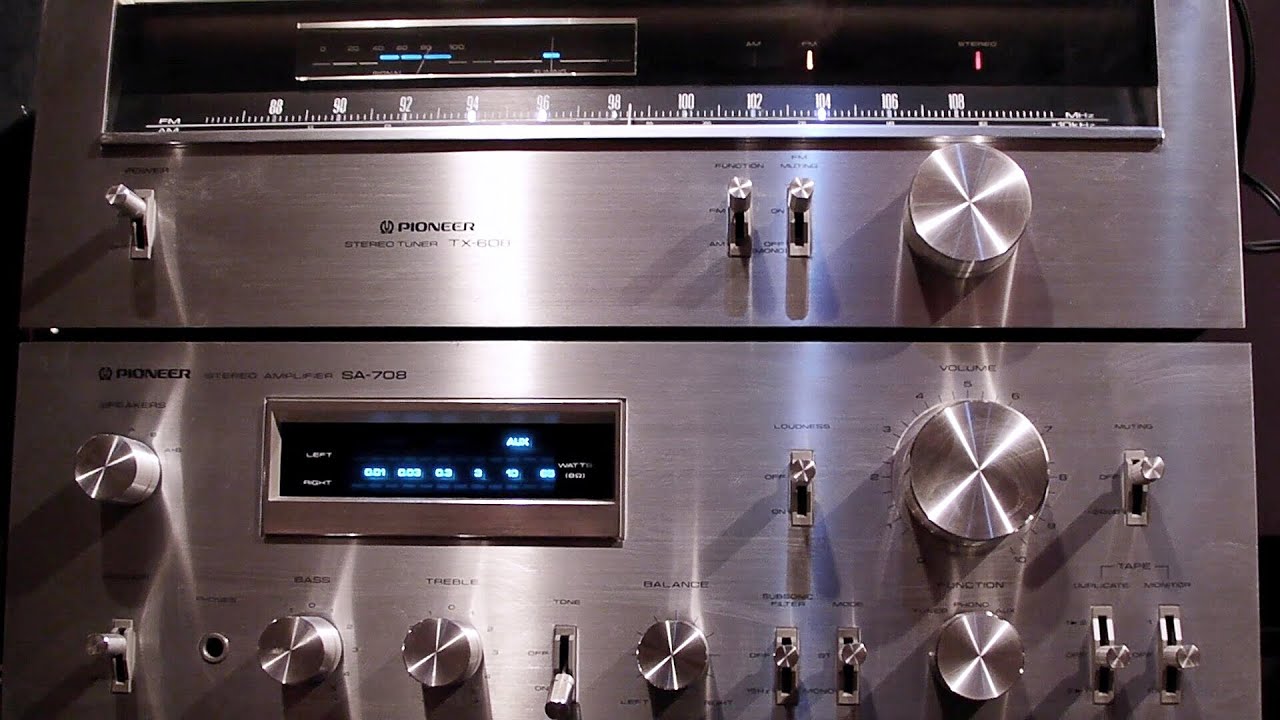 Pioneer SA-708 and Pioneer TX-608 review - YouTube