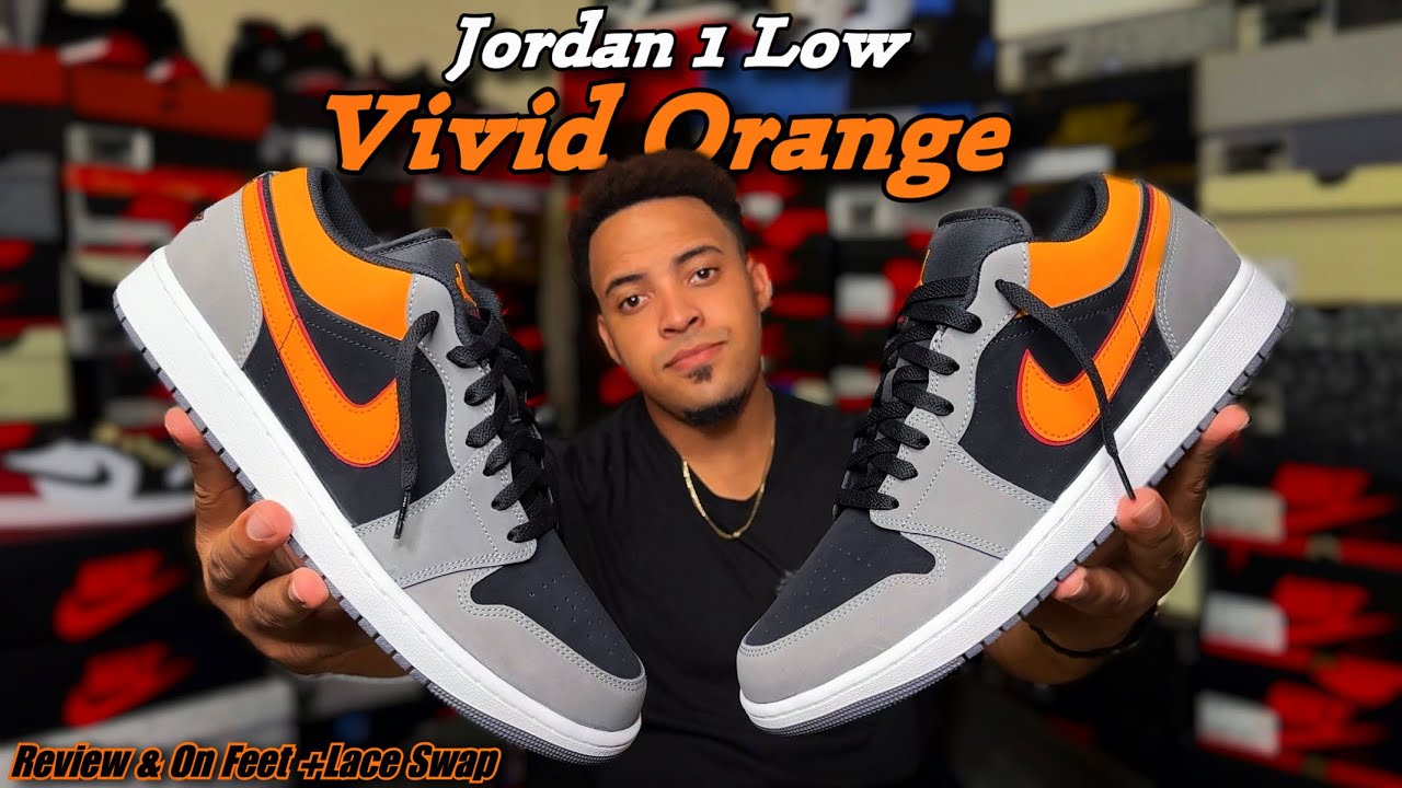 Air Jordan 1 Low Vivid Orange - Review & On Feet + Lace Swap - YouTube