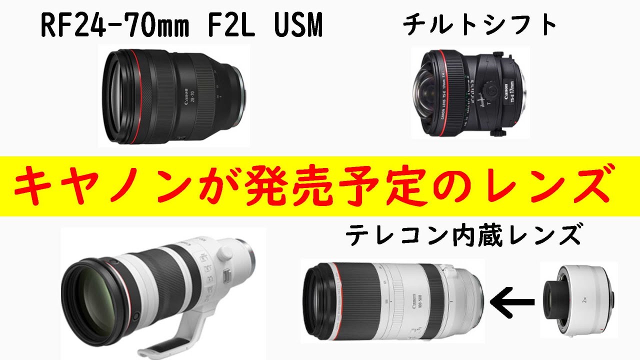 キヤノンが発売を予定している新型レンズ5本を紹介 - YouTube