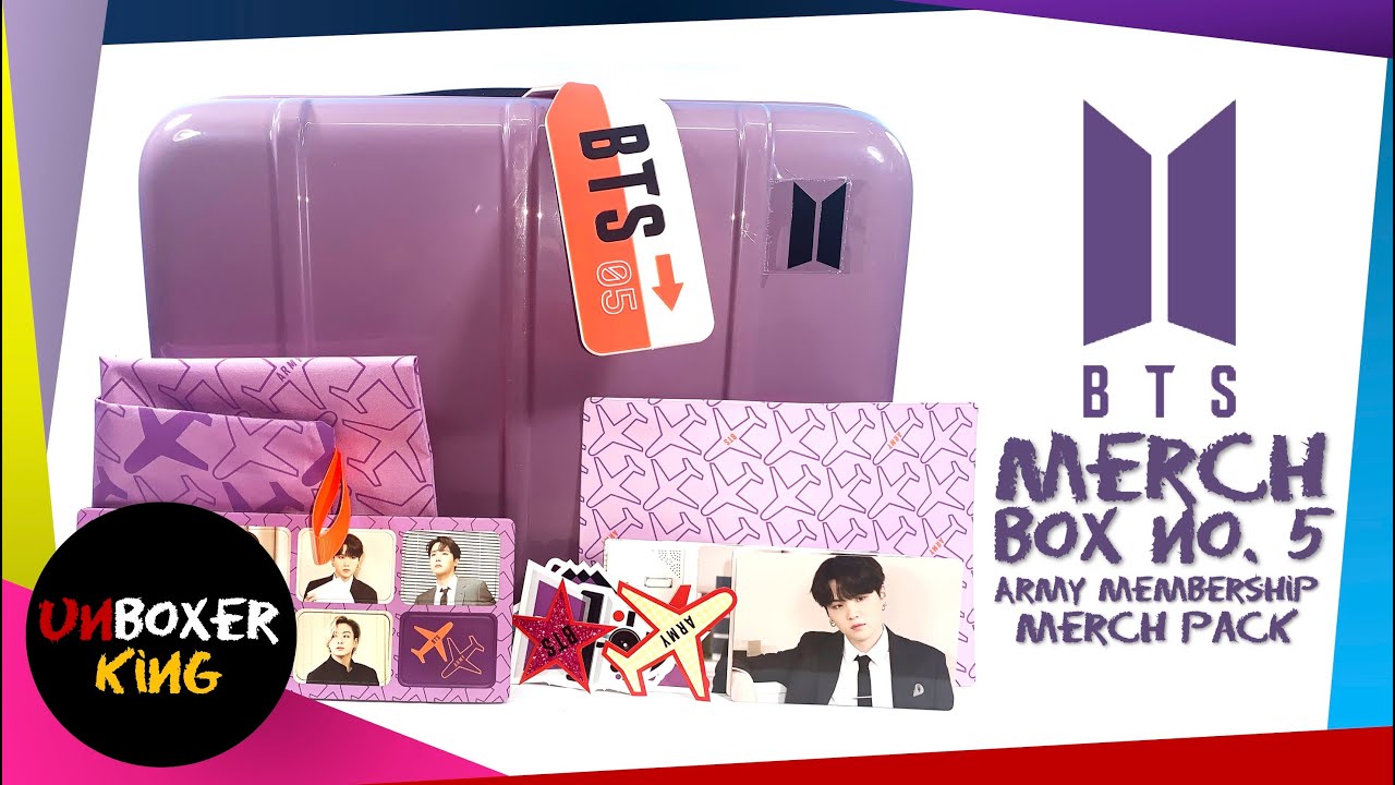 BTS 방탄소년단 MERCH BOX NO. 5 - MINI LUGGAGE || ARMY MEMBERSHIP