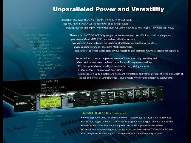 YAMAHA MOTIF XS RACK DEMO 2 - YouTube