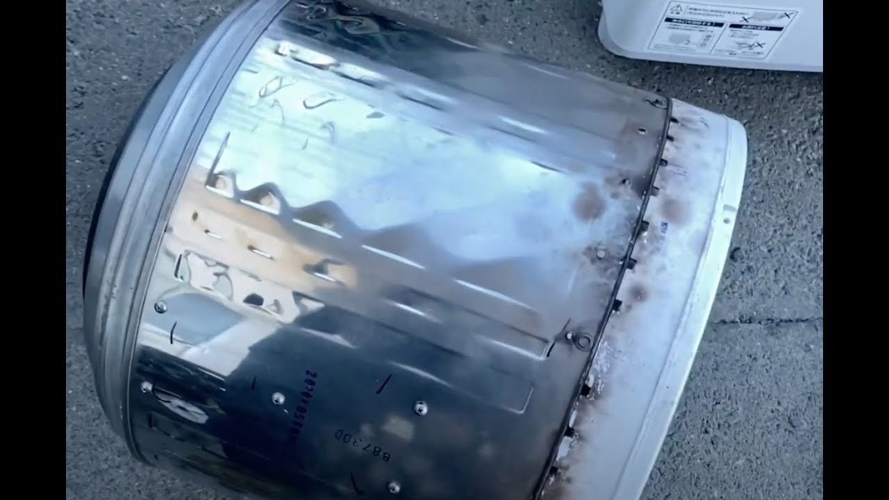 シャープ 縦型洗濯機 分解 洗濯槽の取り外し掃除 - YouTube