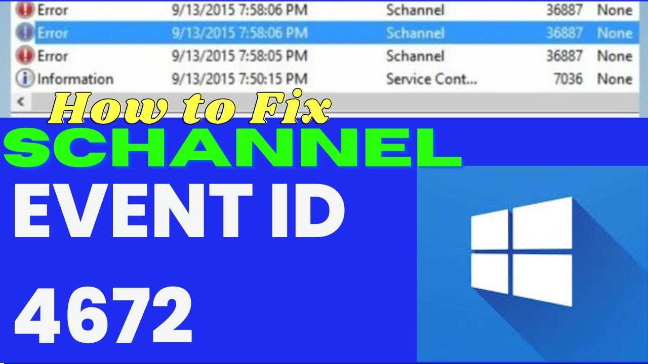 Schannel event ID 36887 in Windows 11 / 10 - YouTube