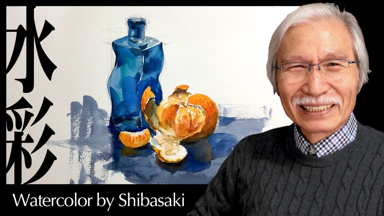 Eng Sub] How to paint a Mikan (Orange) | Watercolor Techniques