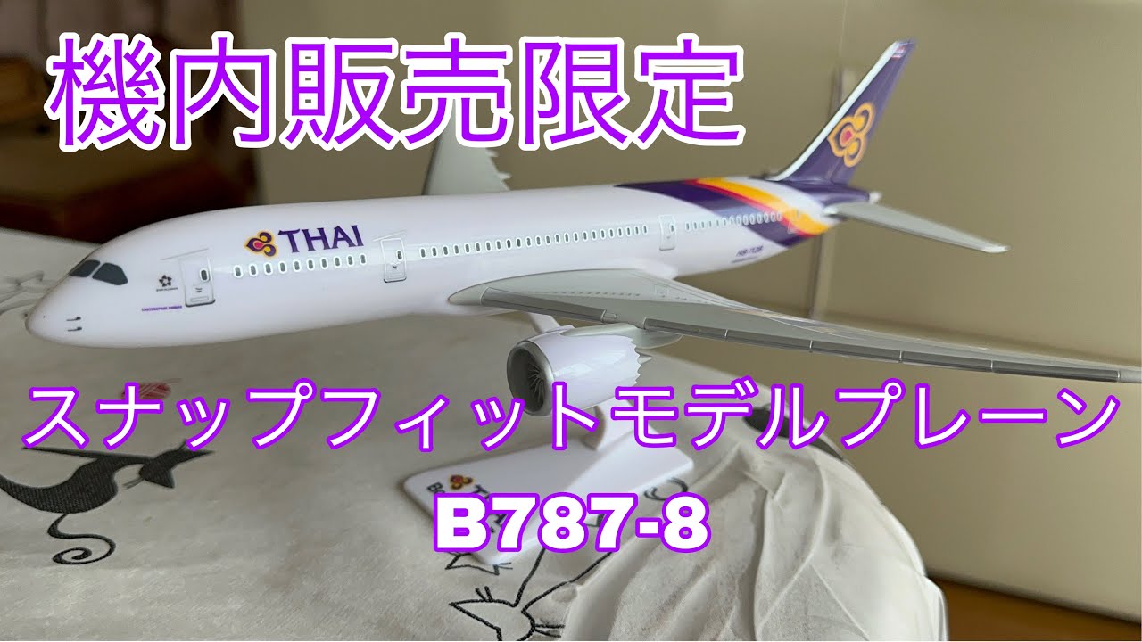 機内販売限定 タイ航空 スナップフィットモデルプレーン B787-8