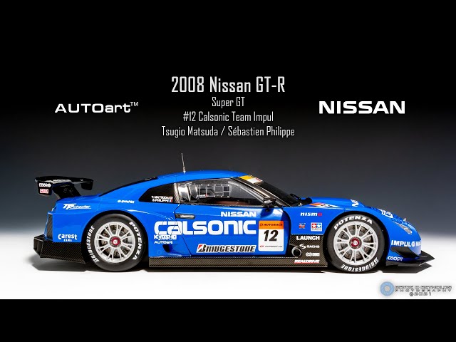 1:18 AUTOart 2008 Nissan GT-R #12 Calsonic Team Impul Showcase