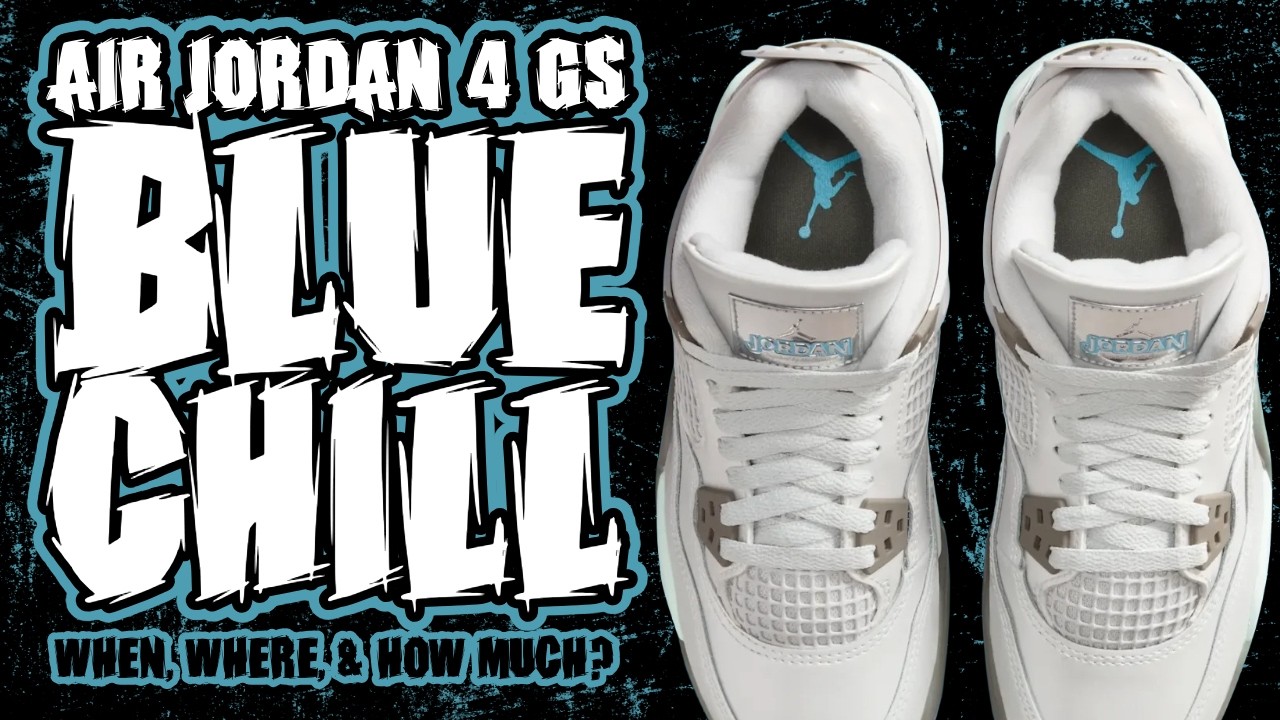 Air Jordan 4 GS Blue Chill - YouTube